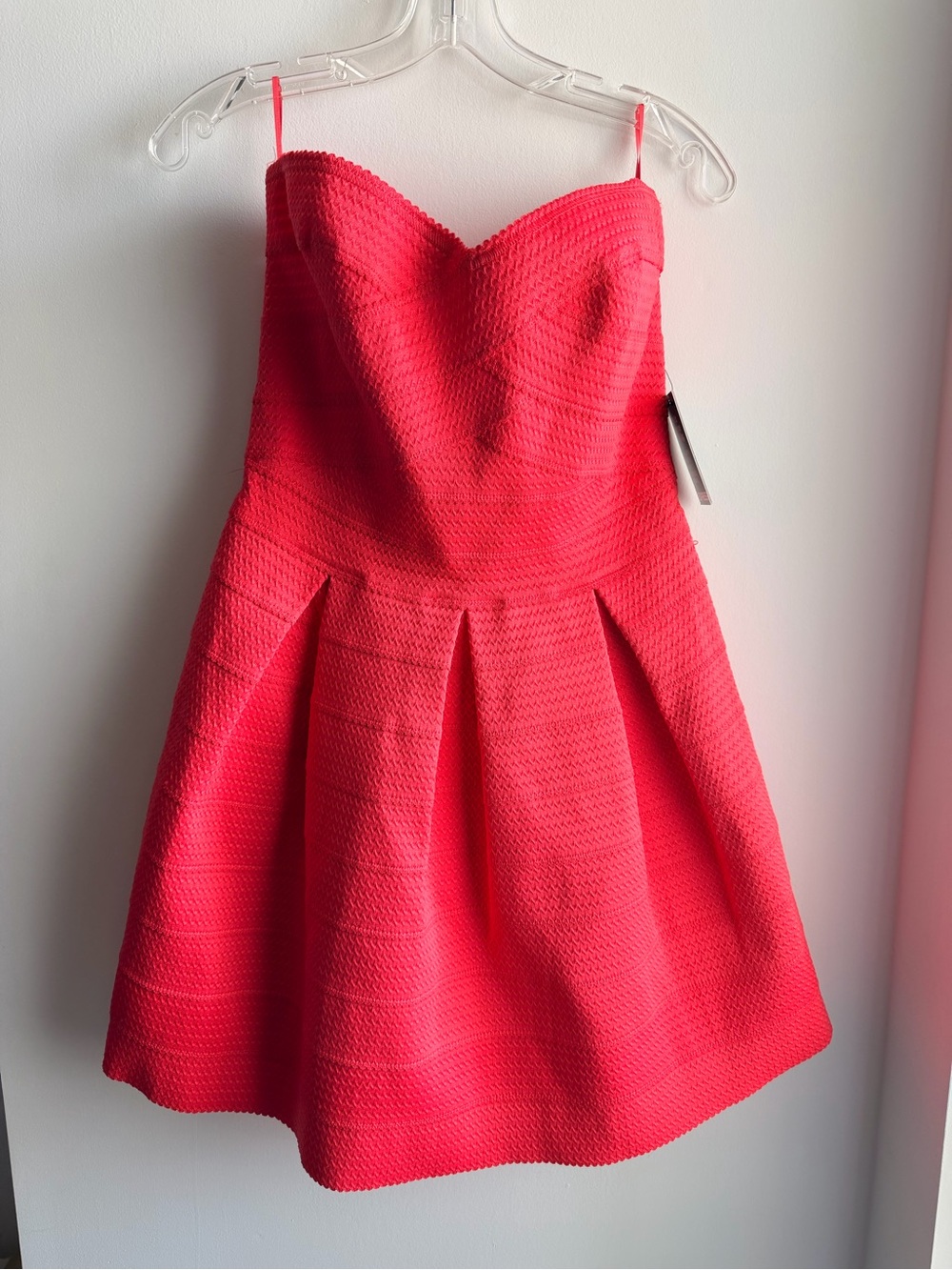 Strapless Sweetheart Pleated Fit & Flare Dress